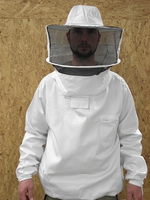Qualitäts Imkerbekleidung: Imkerblouson, Imkerhemd, Tunika, mit abnehmbarer Haube in der Größe M (50/52)