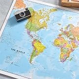Maps International World Map Political Front Sheet Lamination 59.4 x 42 cm view 2