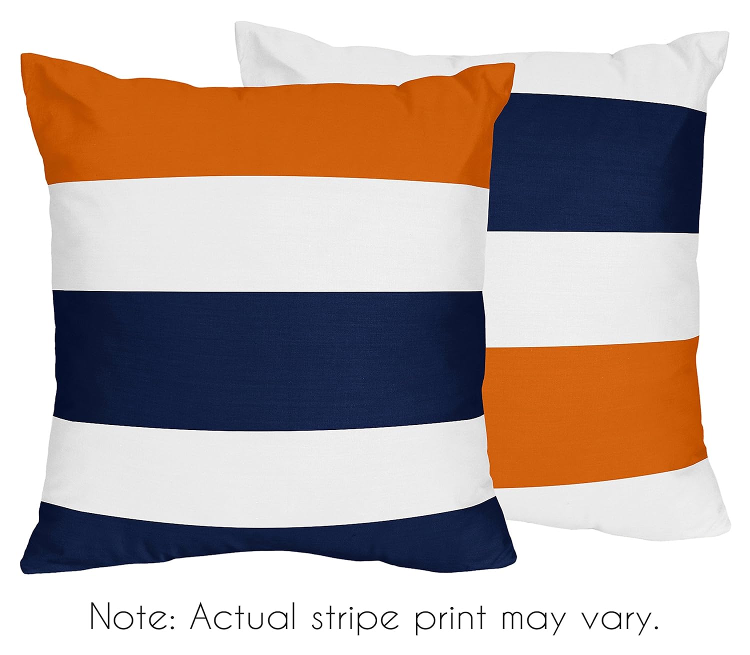 Amazon Com Sweet Jojo Designs 2 Piece Navy Blue Orange And White