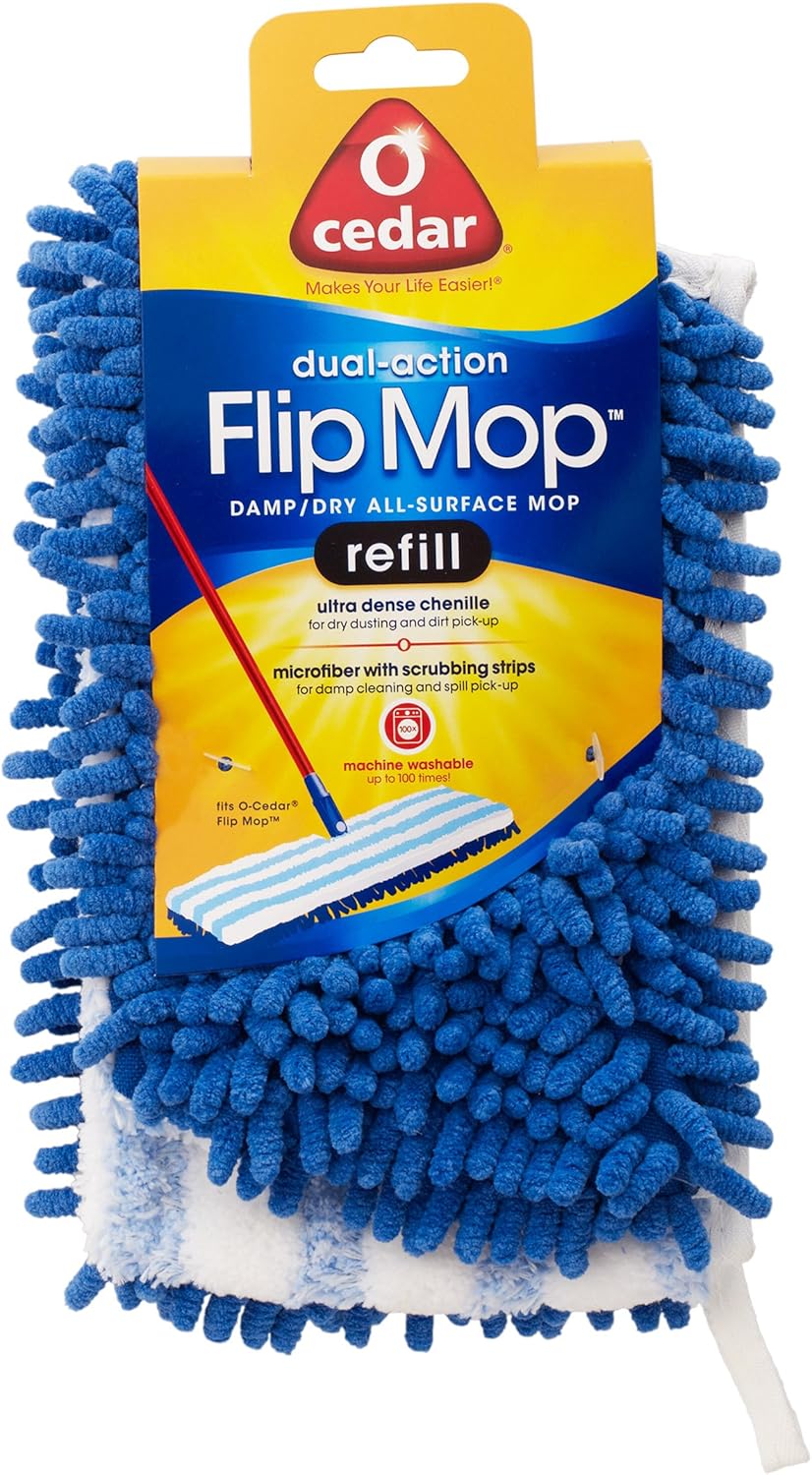Amazon Com O Cedar Dual Action Microfiber Flip Mop Refill Home
