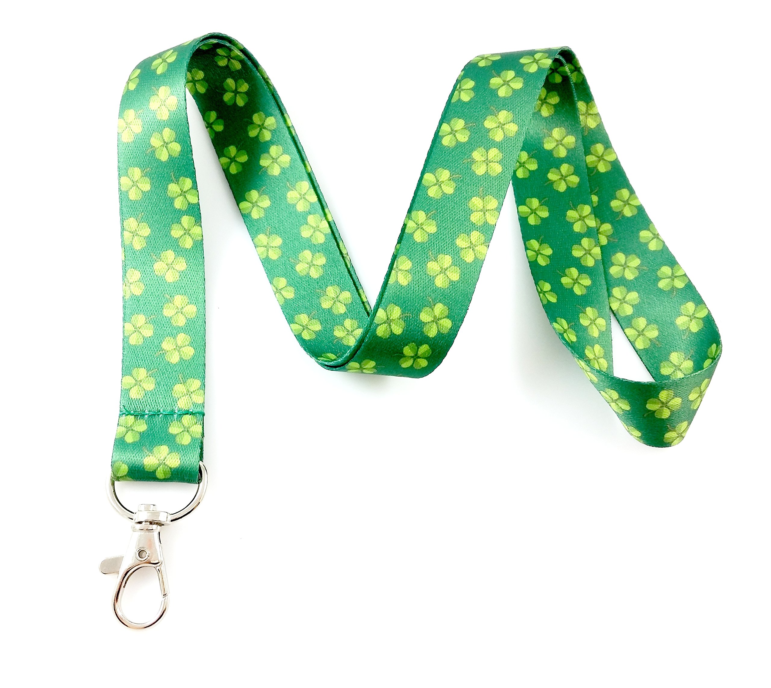 Irish Themed Lanyard Key Chain Id Badge Holder (Shamrocks)