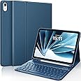 CHESONA Keyboard Case for iPad (A16) 11th/10th Generation (2025/2022), Detachable Wireless Keyboard, Stand Folio Keyboard Cover with Pencil Holder, Thin & Light (Steel Blue)