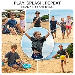 Kanu Surf Boys' Short Sleeve UPF 50+ Rashguard Swim