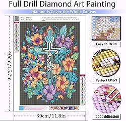 Cross Flowers Diamond Painting Kits for Adults