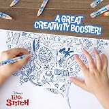 Disney 72 Pencils Colouring Box for Kids Art Supplies Pink Stitch Gift view 6