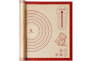 Silicone Baking Pastry Dough Mat - 28x20Inch Extra Large Cookie Bread Rolling Mats Sheet, Nonstick Kitchen Counter Kneading B