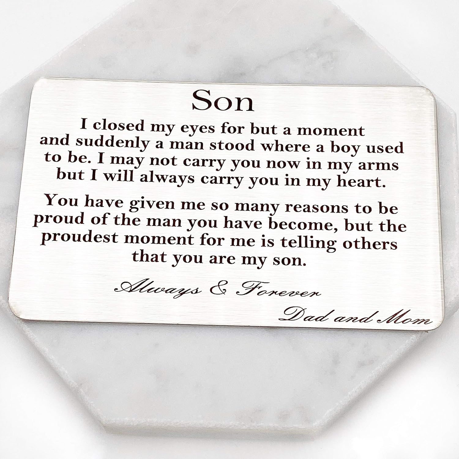 Son Love Letter Note For Son I Closed My Eyes But For A Moment Engraved Stainless Steel Wallet Card Handmade Products Luggage Travel Gear Olharcidadao Com Br Son Love Letter Note For Son I Closed My Eyes But For A Moment Engraved Stainless Steel Wallet Card Handmade Products Luggage Travel Gear Olharcidadao Com Br