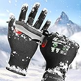 FreezeGuard Winter Work Gloves for Men and Women, ANSI A6 Cut Resistant Gloves With Super Grip, Freezer Glove for Work Below Zero, Touchscreen, Thermal Insulated, PR3388, Black Knight (S, 1 Pair)