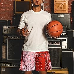 DIOTSR Mens Paisley Graphic Basketball Shorts