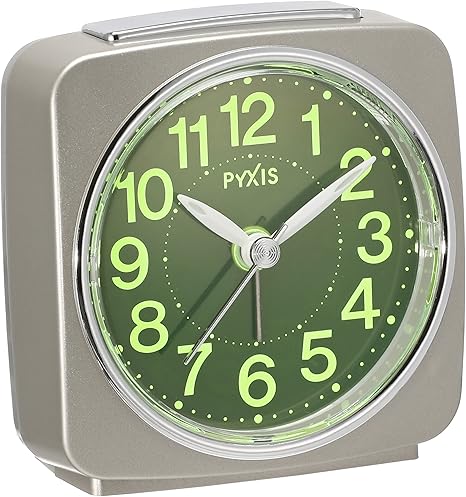 Amazon Co Jp セイコー クロック 目覚まし時計 アナログ 集光樹脂文字板 Pyxis ピクシス 薄金 パール Nr440g Seiko ホーム キッチン