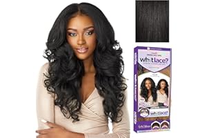 Sensationnel What Lace 13X6 Wigs - Latisha Lacefrontal Hand Tied Glueless Synthetic With Natural Density Preplucked Hairline (Off Black 1B)