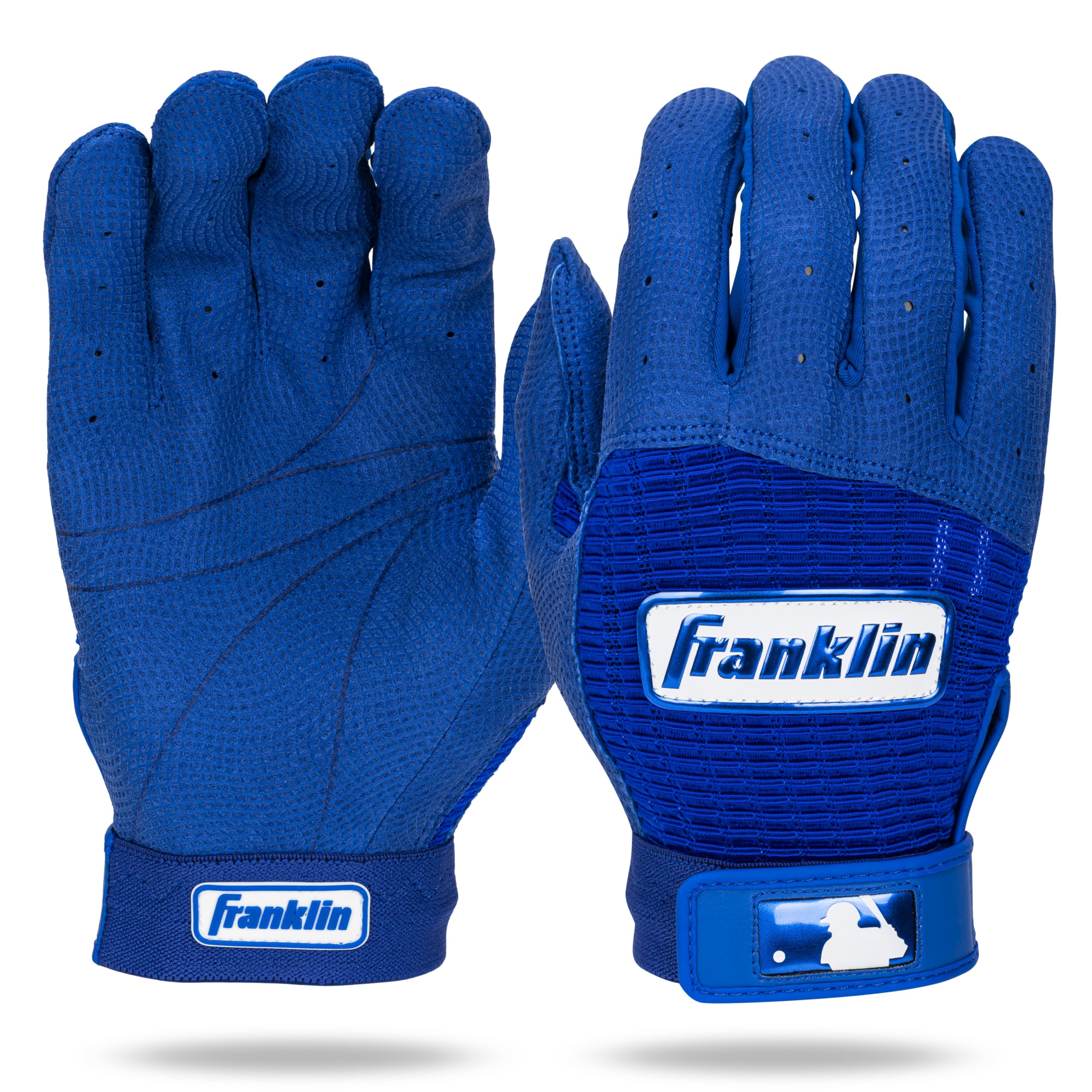Franklin Sports MLB Batting Gloves - Pro Classic Baseball + Softball Batting Gloves for Men + Women - Adult + Youth Sizes - Royal Blue - Adult Extra Large Image