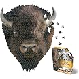 Madd Capp Games Puzzle I AM Bison | 550 Teile, Tierkopf-Form | Für Puzzle-Fans & Tierliebhaber
