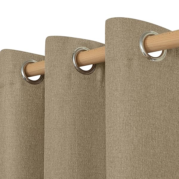 LAMIT LINEN TEXTURED CURTAINS FOR LIVING ROOM, 95...