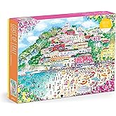 Galison Coast of Italy – 1000 Piece Michael Storrings Jigsaw Puzzle Featuring Beautiful Artwork of Positano Italy Summer Beach