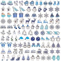 Lot De 48 Breloques De Noël En émail - 12 Styles (cannes, Sucettes, Nœuds...) - Alliage Rouge Et Vert - Pour Création Bijoux (bracelets, Boucles D'oreilles, Décorations)