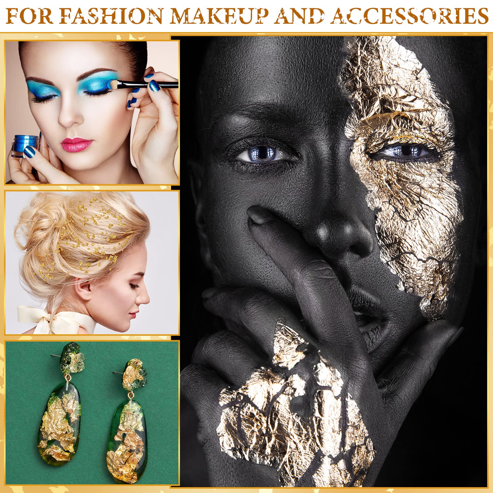 Sadnyy 1500 Sheets 30 Colors Gold Leaf Sheets Gold Foil Imitation Leaf Paper Multi Color Metallic or Arts Decoration Handcrafts Furniture DIY Nails Paintings Wall