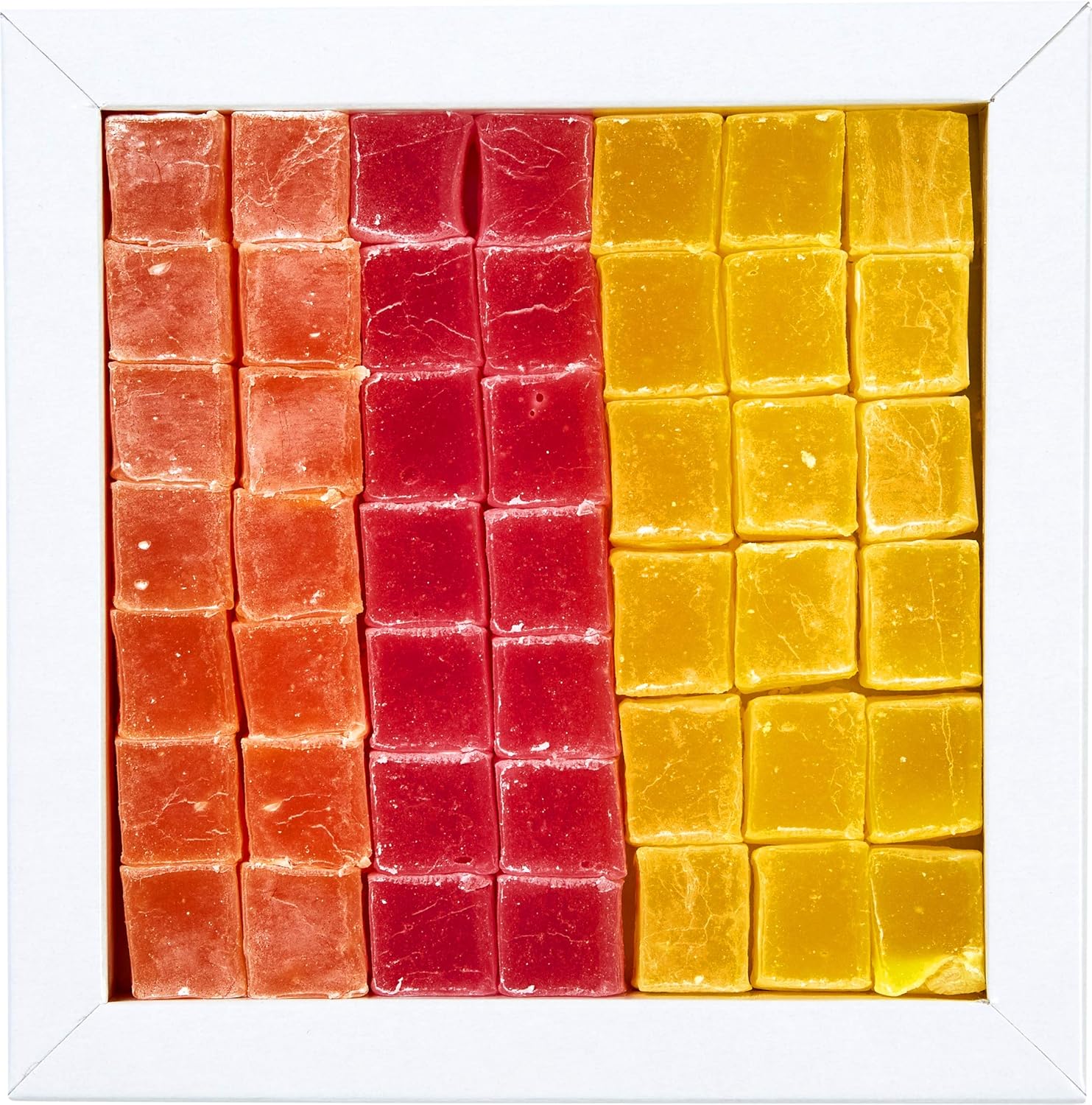 Cerez Pazari Turkish Delight with Rose, Orange and Lemon Mix Flavors (No Nuts) - Gluten Free, Glucose Free, Vegan Luxury Lokum Candy Dessert Gourmet Medium Box - Approx.40 Pcs - 14 Oz : Grocery & Gourmet Food