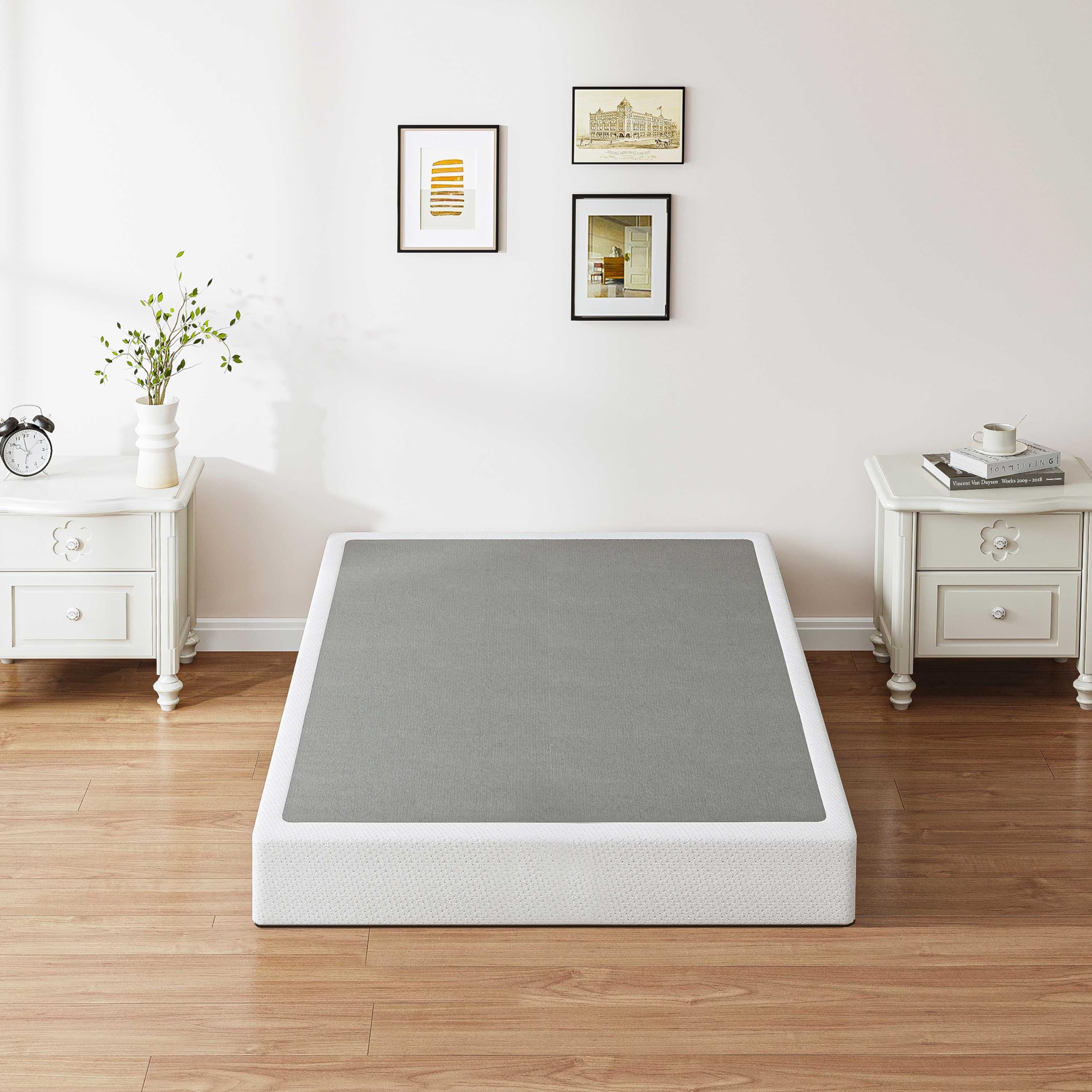 Photo 1 of ZIYOO Twin Box Spring and Cover 9 Inch High Profile Metal Boxspring, Easy Assembly,Mattress Foundation/Heavy Duty Metal Steel Structure/Quiet Noise-Free