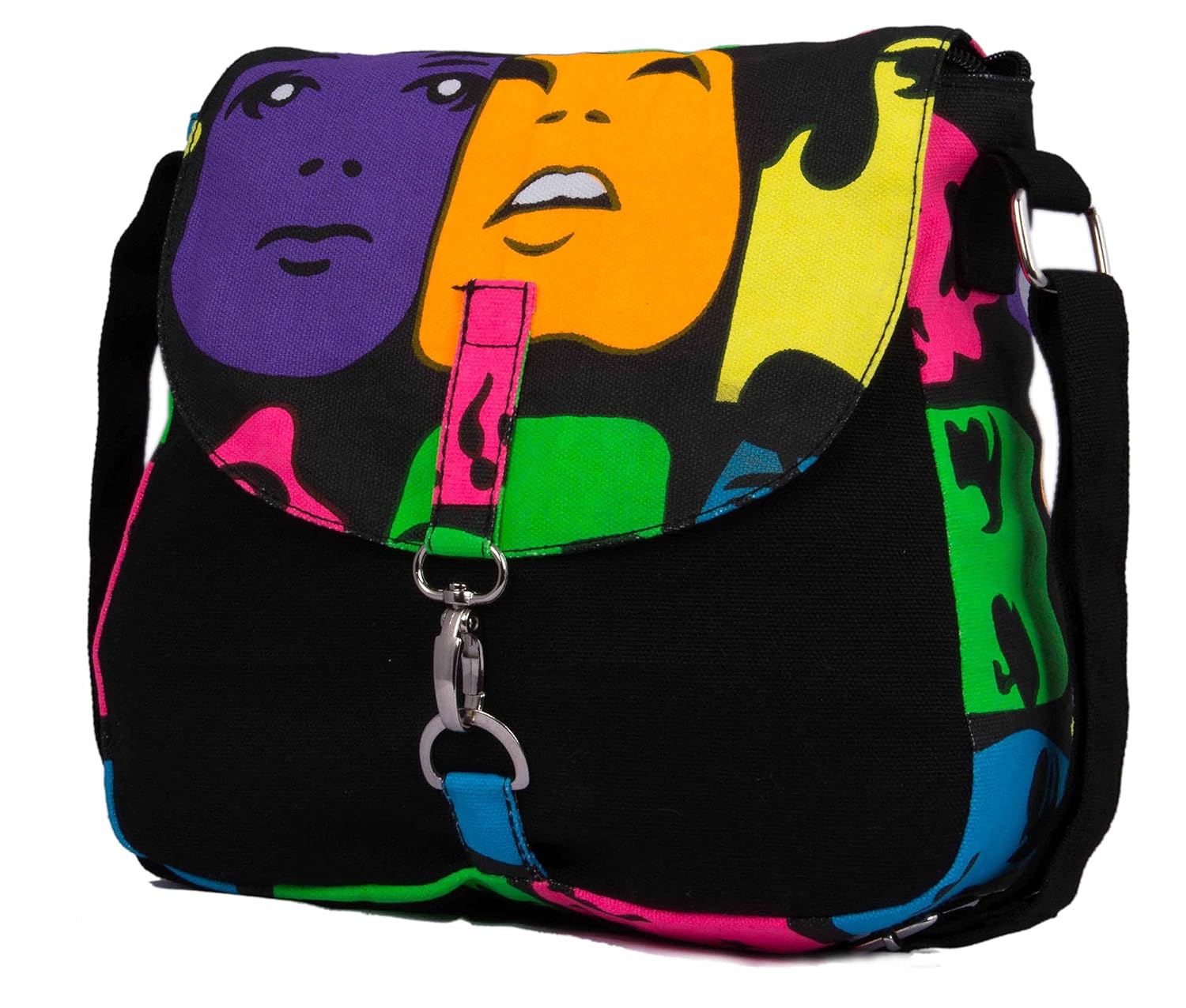 vivinkaa black face canvas sling bag for women