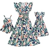 Focamia Mommy and Me Dresses - Family Matching Outfits for Women,Baby Girls - Great for Photos,Vacation and Mother's Day
