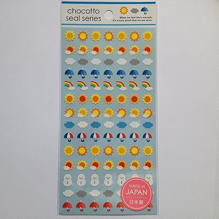 Amazon 廃版 かわいい 天気 ６種類 シール ステッカー 手紙 メモのアクセサリーシールに シール ステッカー おもちゃ