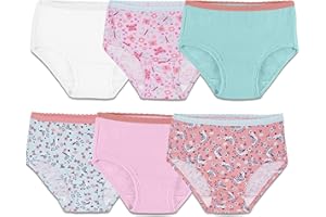 Fruit of The Loom Girls 6 Pack Assorted Seamless BriefsBriefs