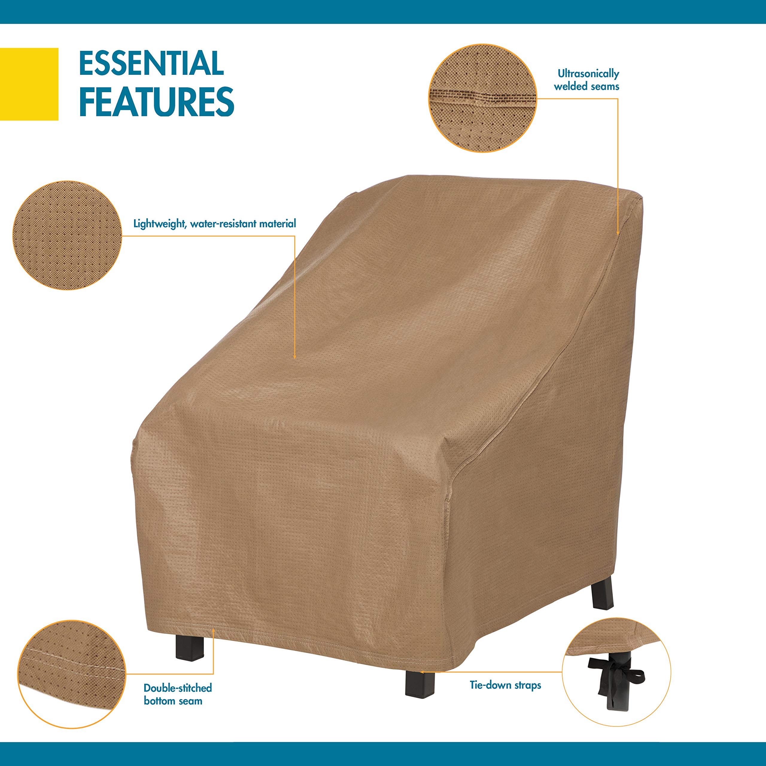 Duck Covers Elegant Square Patio Table With Chairs Cover 76 Inch With Duck Dome Airbag 48l