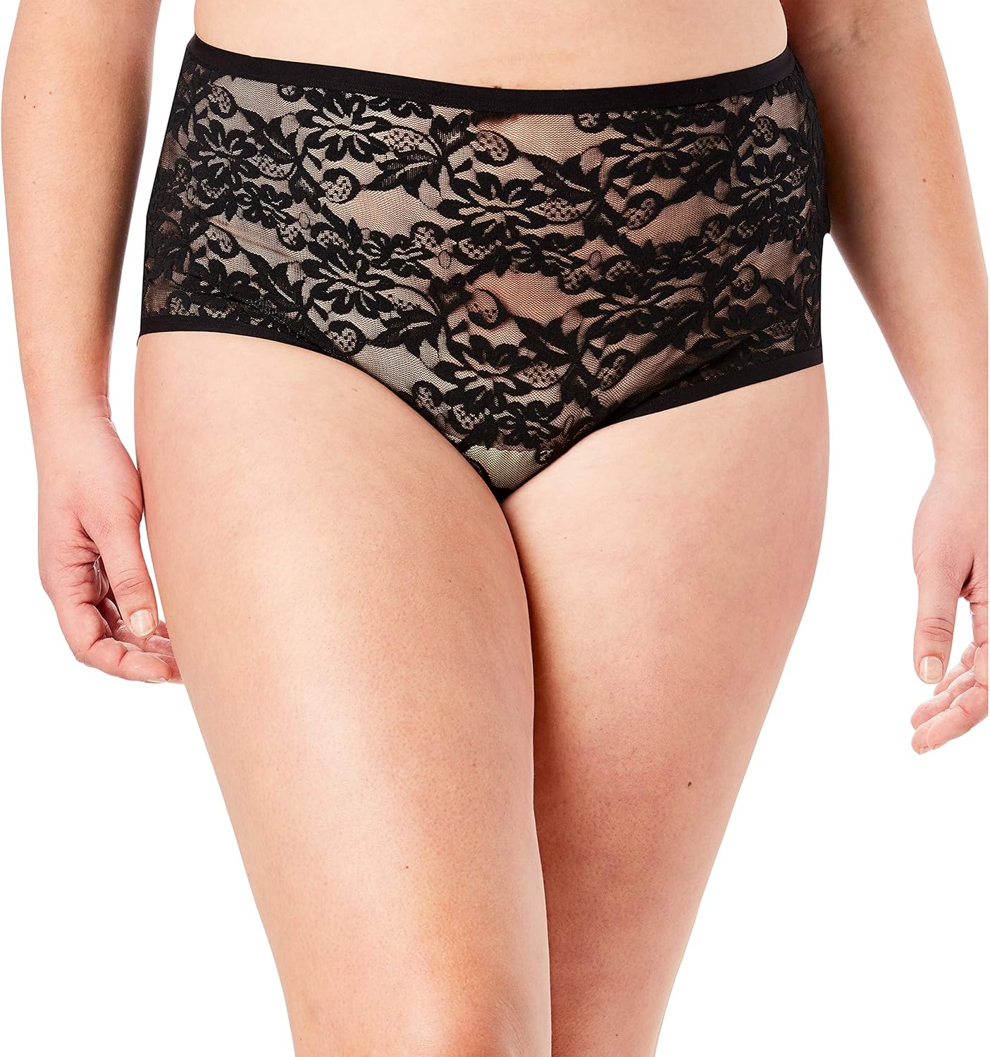 Comfort Choice Women's Plus Size 2Pack Lace FullCut Brief Underwear