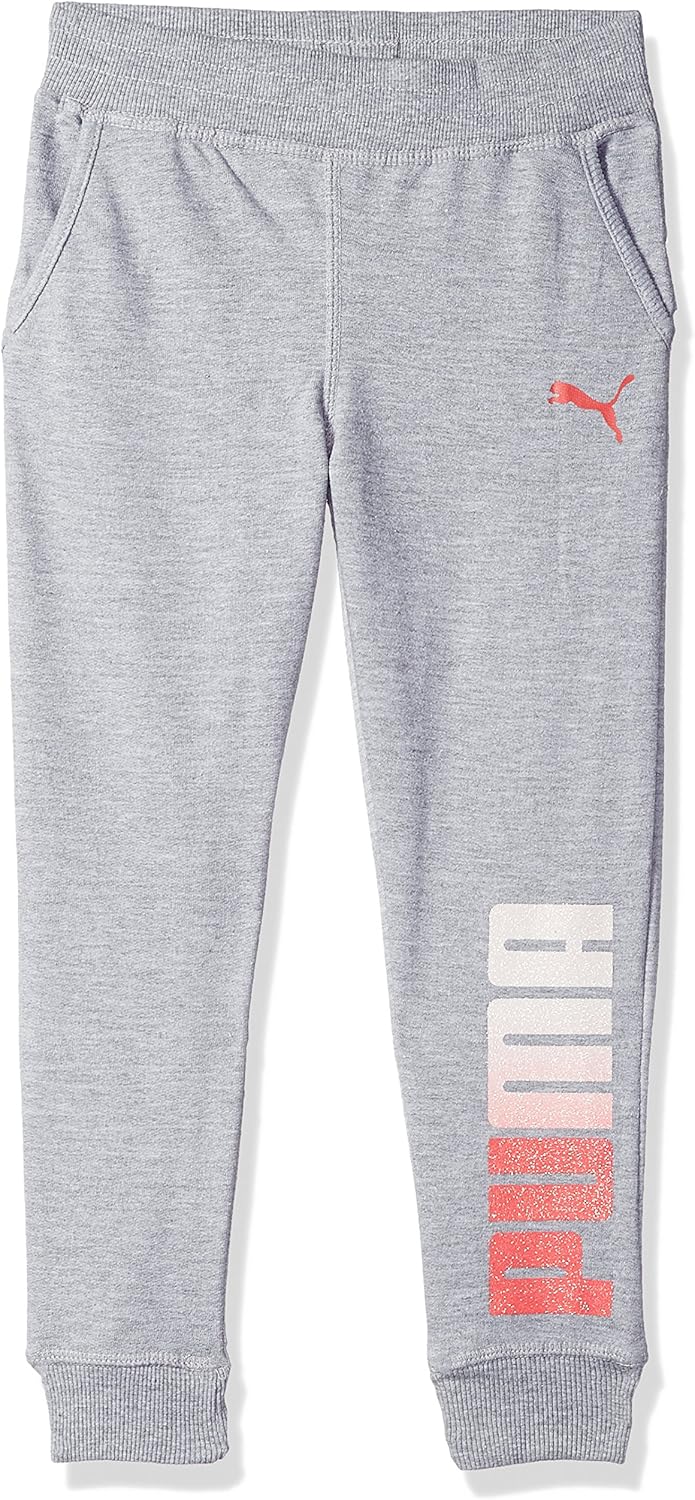 girls grey puma joggers