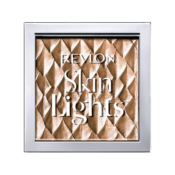 REVLON HIGHLIGHTER MAKEUP, SKIN LIGHTS PRISMATIC POWDER FACE MAKEUP, NATURAL GLOW, SHIMMER FINISH, 201 DAYBRAK GLIMMER, 0.28 OZ