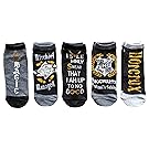 Harry Potter Mischief Managed Juniors/Womens 5 Pack Ankle Socks Shoe Size 4-10