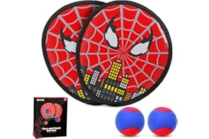 Globalisland Toss and Catch Ball Game for Kids, 2 PCS Beach Outdoor Toys Set, Toddler Baseball Glove & Catch Ball Toy for Yard Beach Camping Birthday for 3 4 5 6 7 8-12 Year Old Boys Girls