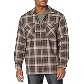 Wolverine Sherpa Lined Zip Shirt Jacket - Black Olive Plaid