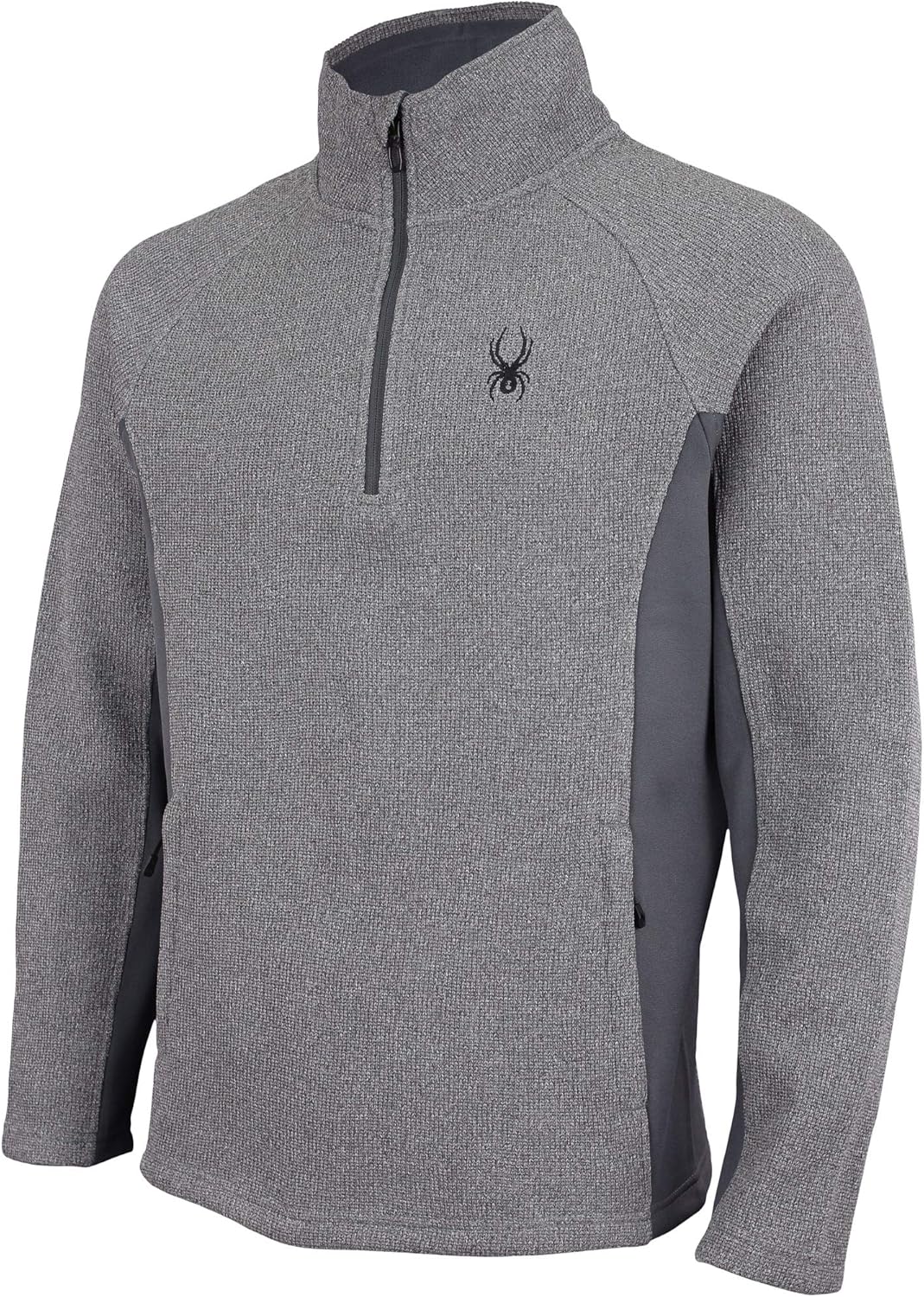 Spyder Men's Boundless 1/4 Zip Pullover, Heather Grey Small Amazon.co