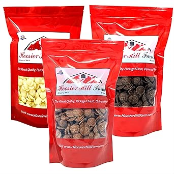 Milch, Dark & Weiße Schokolade Chips (3 x 1kg Bundle) Belgian Chocolate Callets Couverture