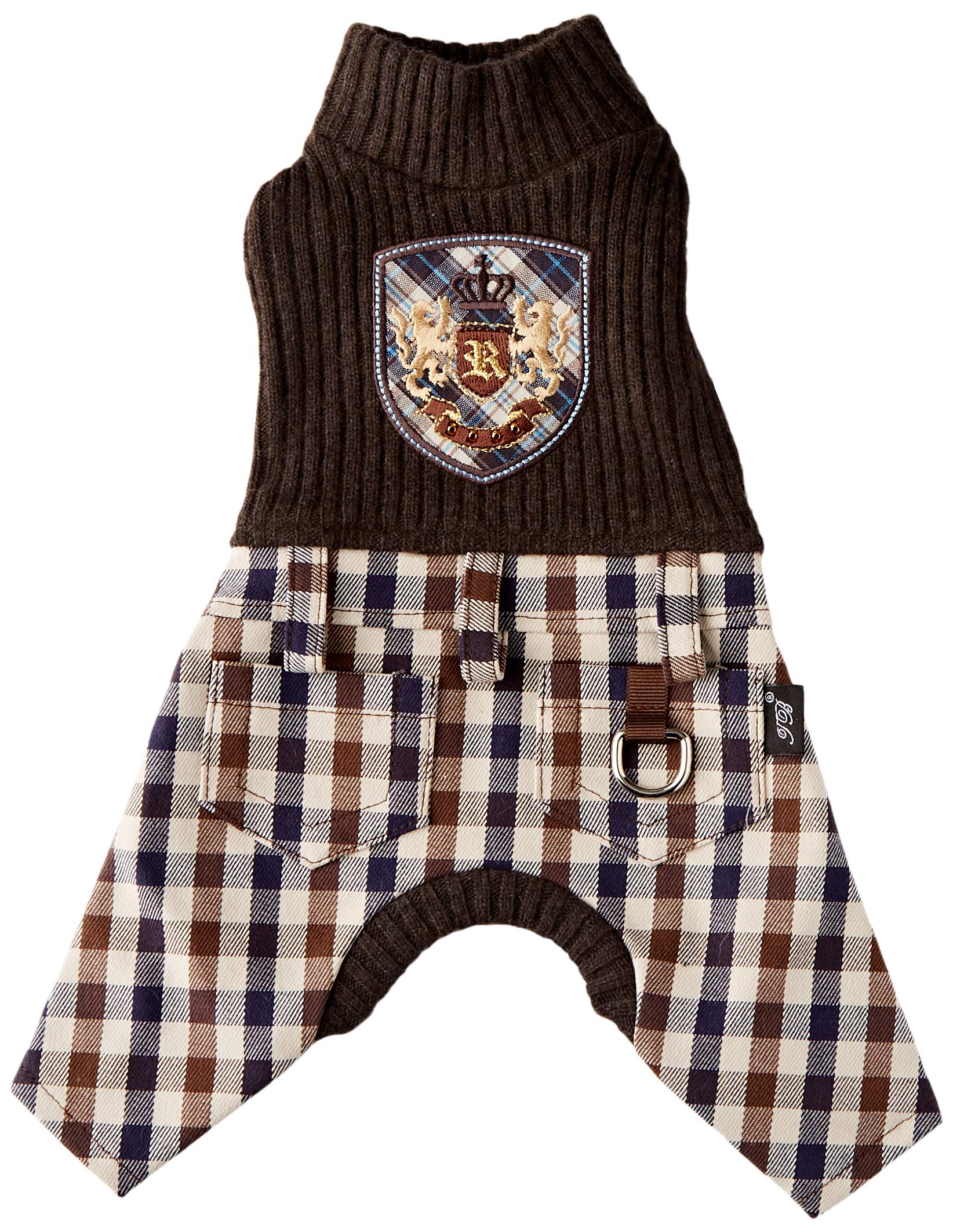 Trilly All Brilli Cambridge 4 Leg Woollen Romper with Scottish Trousers and Thermal Application Brown XXS - 1 Product