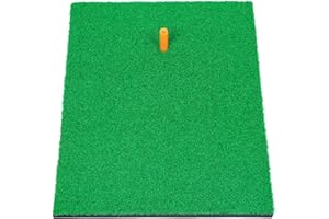 Ponsonbay Golf Hitting Mat, Thickening Golf Mats Practice Outdoor & Indoor, Artificial Turf Mat with Tee for Driving, Chipping, Swing, Training in Range, Backyard, Garage, Basement, Golf Simulator