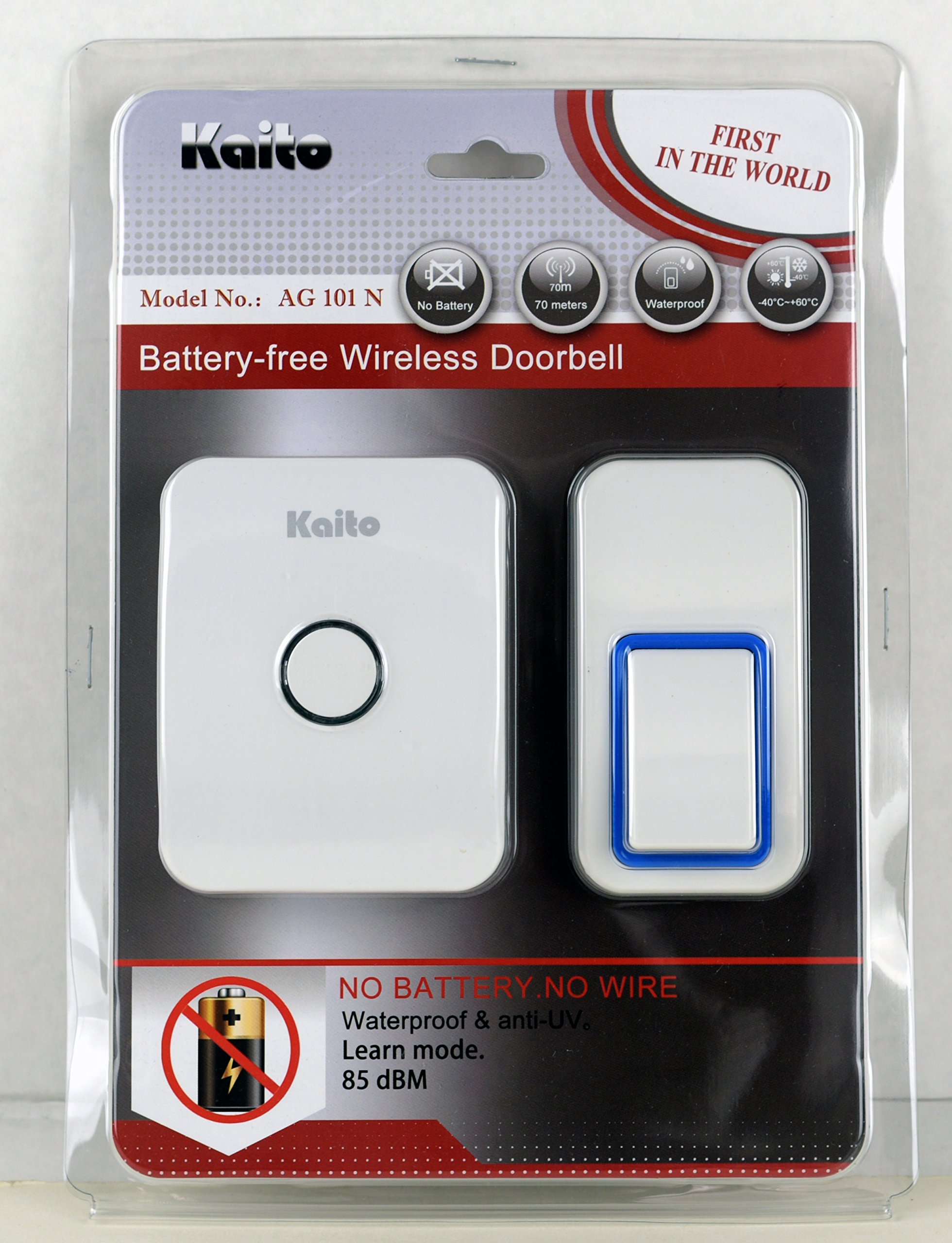Kaito Wireless Doorbell No Battery Needed Battery Free Door BellDoor