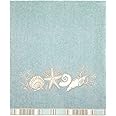 Avanti Linens - Bath Towel, Soft & Absorbent, Coastal Bathroom Essentials (Sand Shells Collection, Mineral)