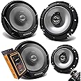 2 Pairs of Kenwood KFC-1666S 600W Max (60W RMS) 6.5" KFC 2-Way Coaxial Car Speakers (4 Speakers) with Gravity Magnet Phone Holder Bundle