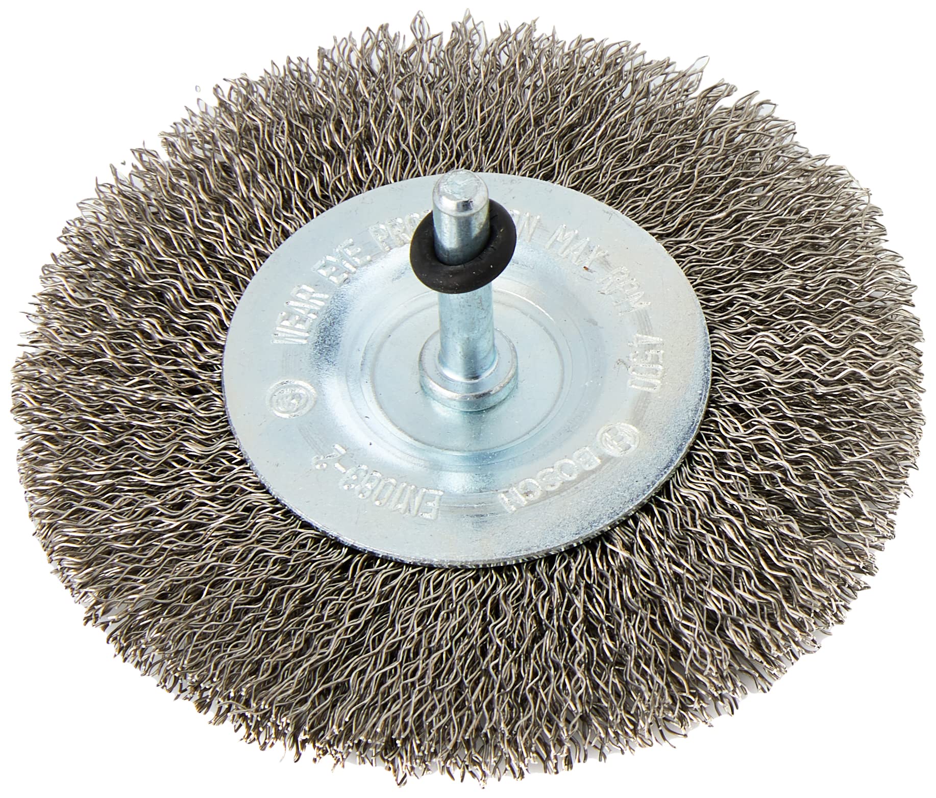 Bosch 1x PRO Stainless Steel Longlife Wire Wheel, Crimped Wire for 6 mm Cylindrical Shank and Drill (Ø 100 mm, Professional Accessory Rotary Drill/Drivers)