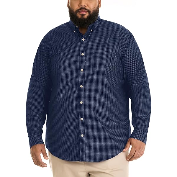 Amazon.com: Van Heusen Men's Big FIT Dress Shirt Comfort Performance  Stretch (Big and Tall) : Clothing, Shoes & Jewelry