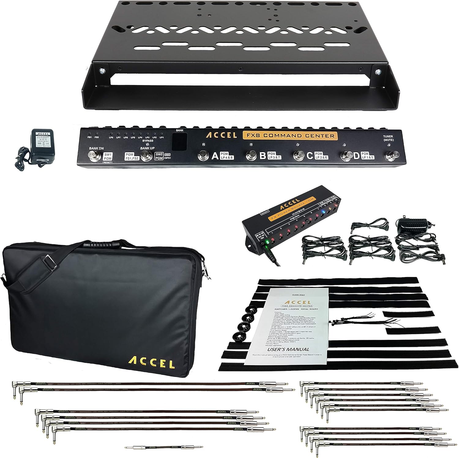 Powered Pedal Board Accel XTA21 Bundle 3 includes FX Power Source 10M
