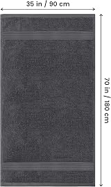 Utopia Towels Luxurious Jumbo Bath Sheet 2 Pack 90x180 cm Grey view 2