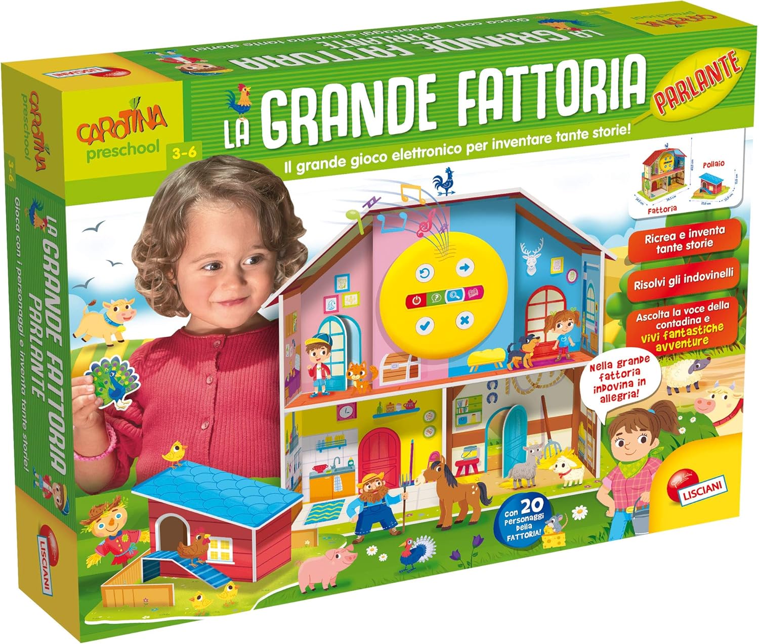 6 Grande Fattoria degli animali per bambini Bambini Fattoria Giocattoli