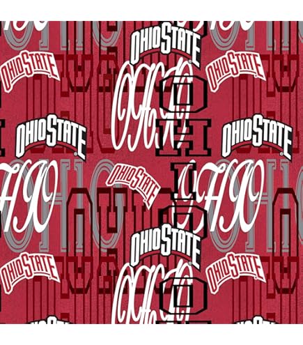 NCAA Ohio State Cotton Fabric, Per Yard - Foto 9