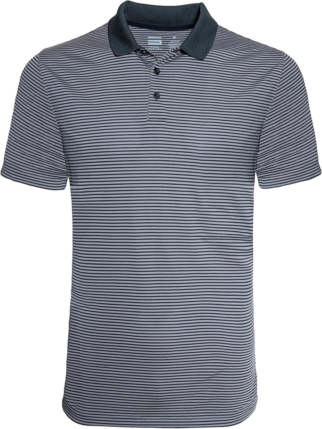 Dry Fit Golf Shirts for Men - Short Sleeve Mens Stripe Polo Shirt: Clothing