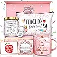 Teacher Appreciation Gifts Thank You Basket for Women Teacher Gift Sets from Student Big Heart Pink Coffee Mug Graduation Gifts Unique Christmas Ideal for Teachers
