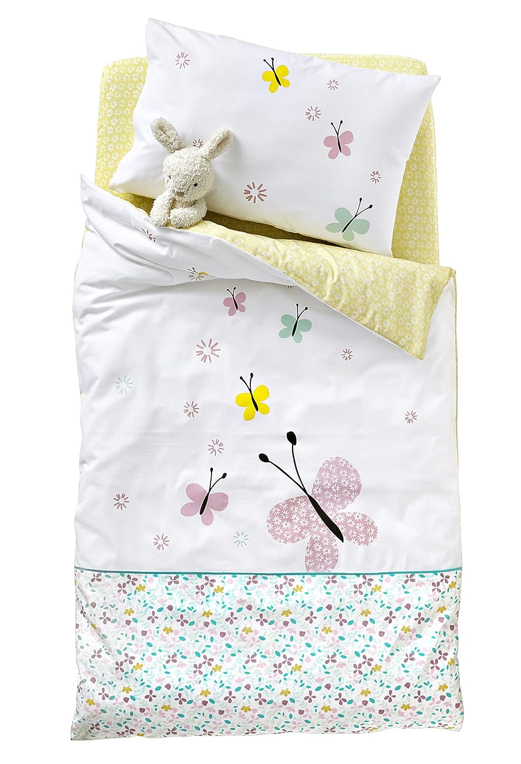 Vertbaudet Housse De Couette Bebe Papiflore Blanc Motif 100x1 Housses De Couette Bebe Puericulture Centroarco Com